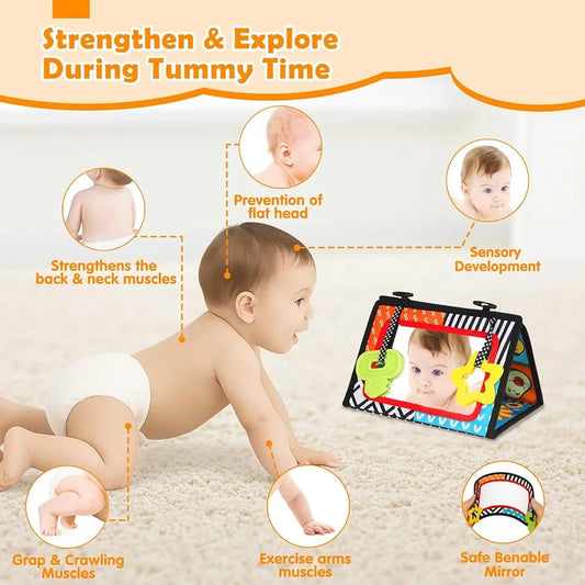 Baby Tummy Time Mirror Toy.