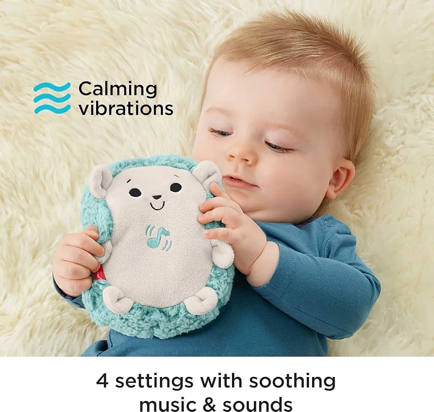 Fisher-Price Calming Vibes Hedgehog Soother Plush Toy.