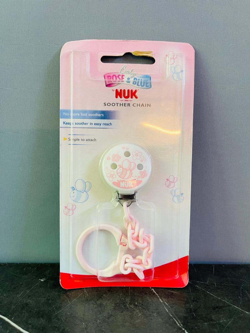 NUK Baby Rose Soother Chain.