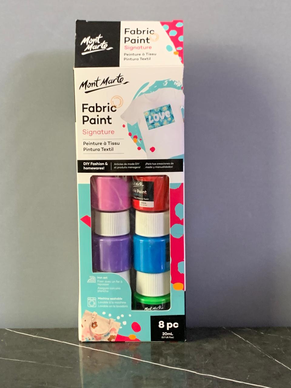 Mont Marte Signature Fabric Paint Set. (8-pieces)