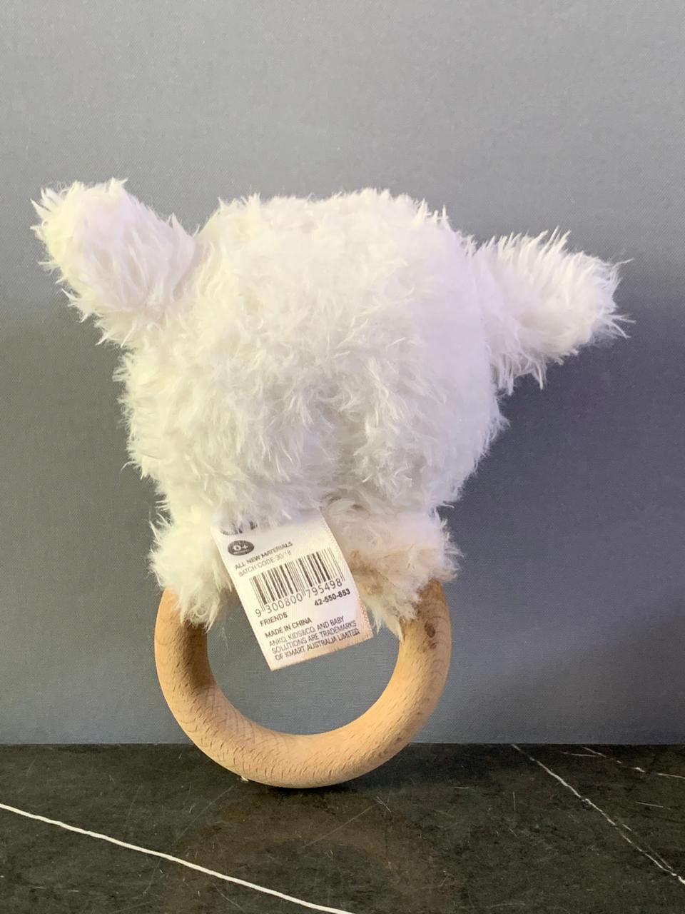 O.B. Designs Dingaring Lamb Baby Rattle Toy.