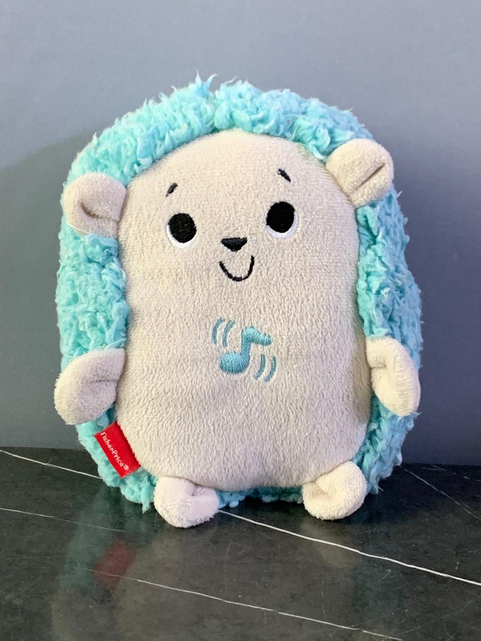 Fisher-Price Calming Vibes Hedgehog Soother Plush Toy.