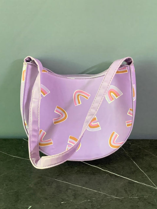 Lavender Hobo-Style Shoulder Bag.