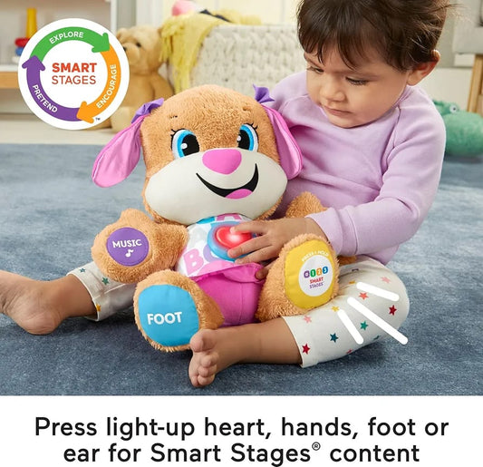 Fisher-Price Baby & Toddler Toy Laugh & Learn Smart Stages Sis Musical Plush.