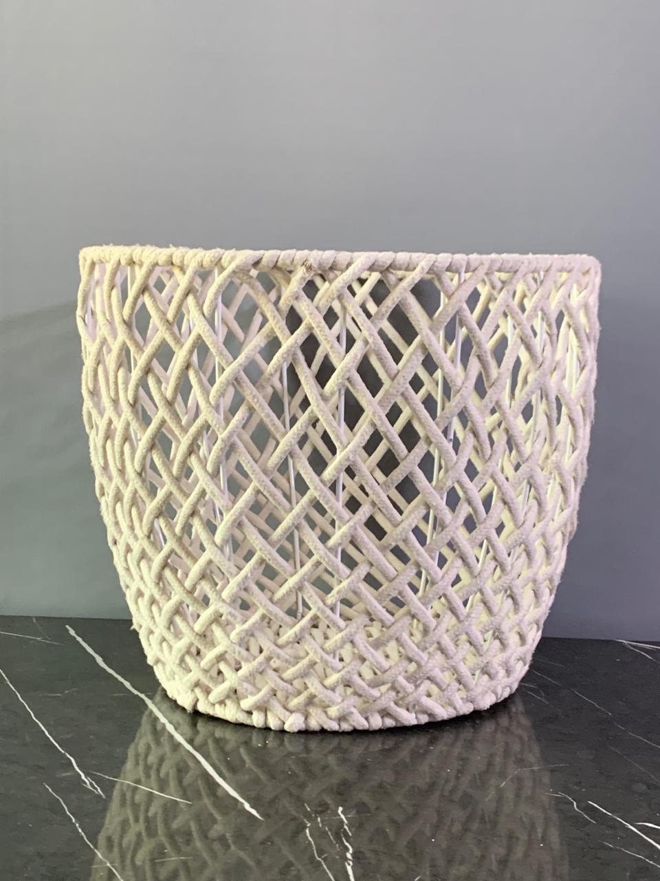 Kmart Round Woven Metallic Basket. (Rs 350 advance)