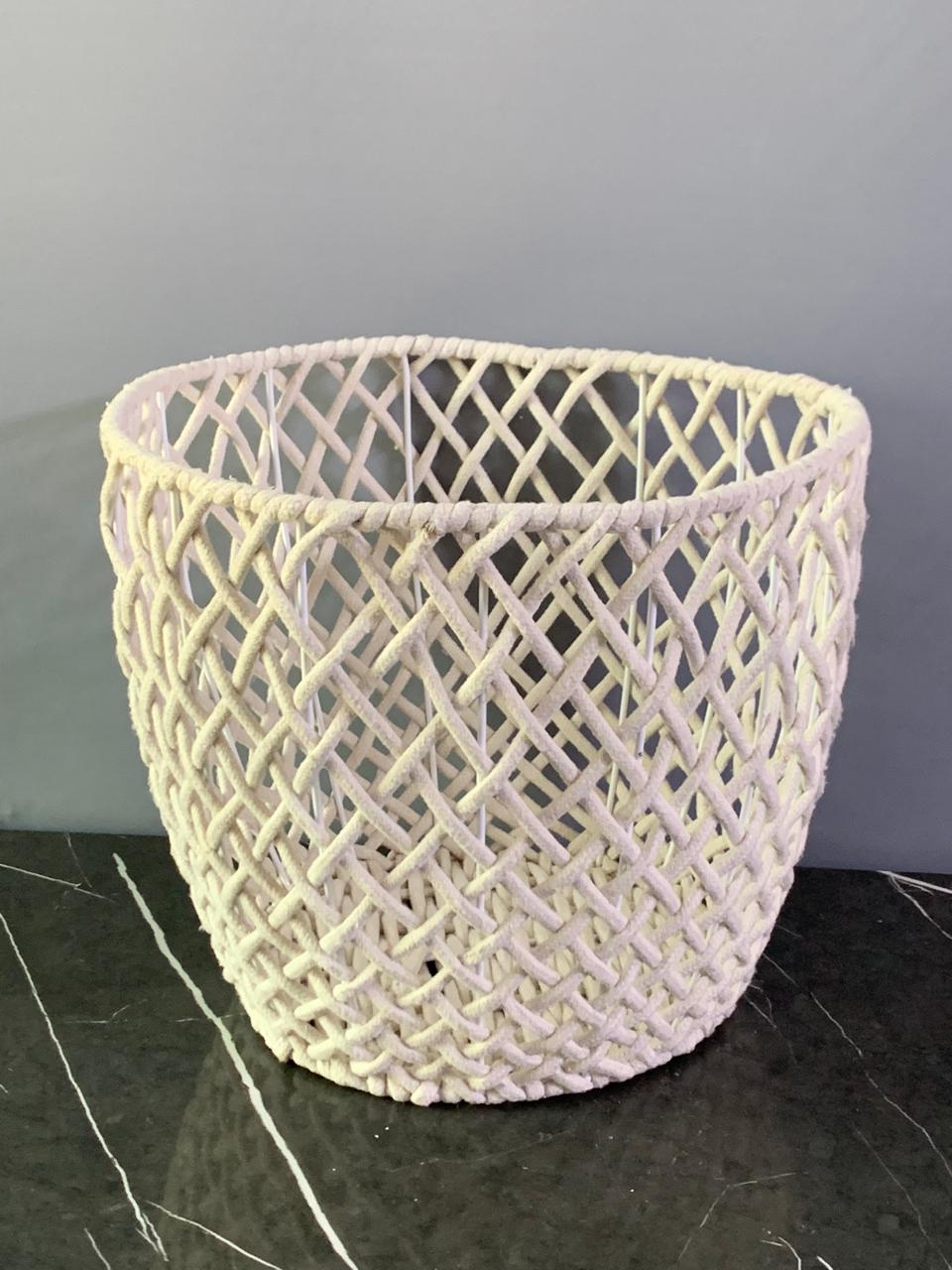Kmart Round Woven Metallic Basket. (Rs 350 advance)