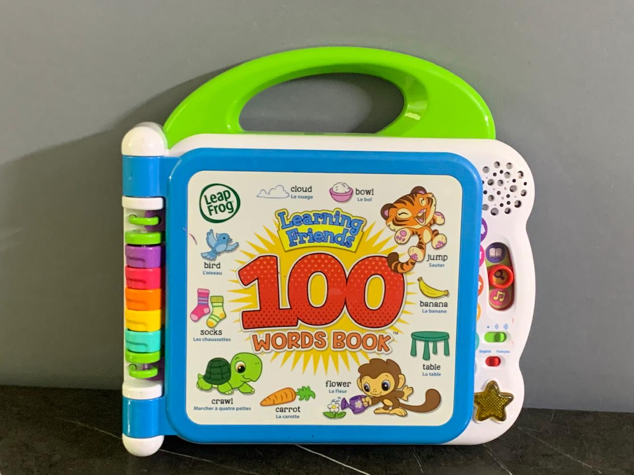LeapFrog Learning Friends 100 Words Book. (Music isn’t working)(Rs 300 advance)