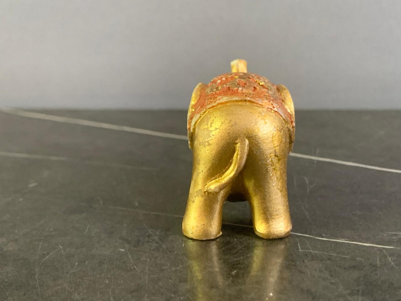 Mini Metallic Glitter Lucky Elephant.