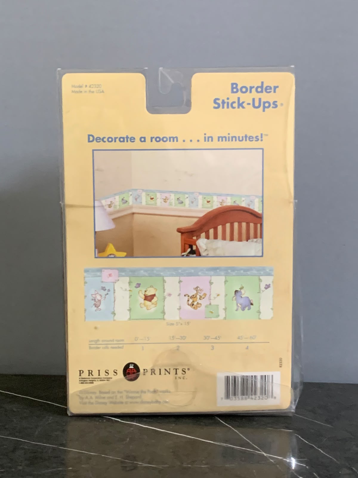 Disney Baby “Sincerely Pooh” Border Stick-Ups. (New)