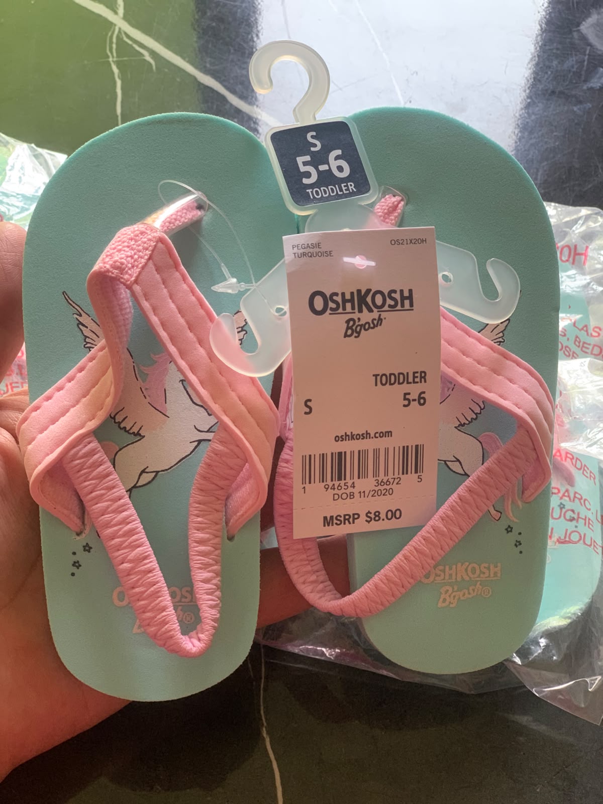 OshKosh B'gosh Toddler Unicorn Flip Flop.