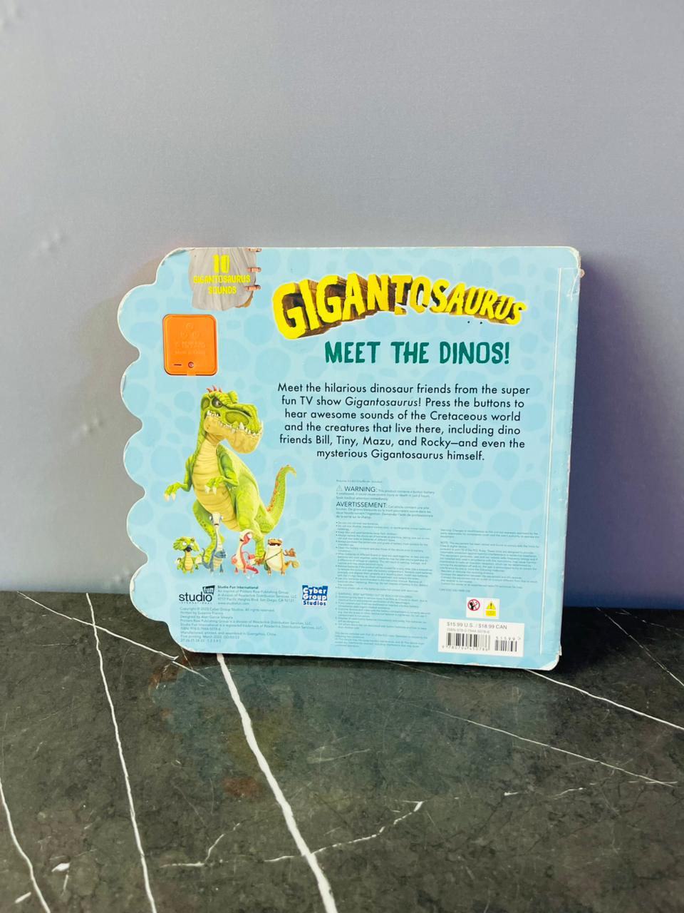 Gigantosaurus: Meet the Dinos! Sound Board Book.(batteries need replacement)