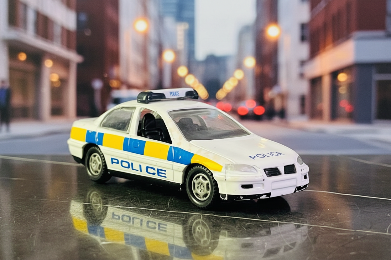 Hamleys Metallic Police Car Toy.