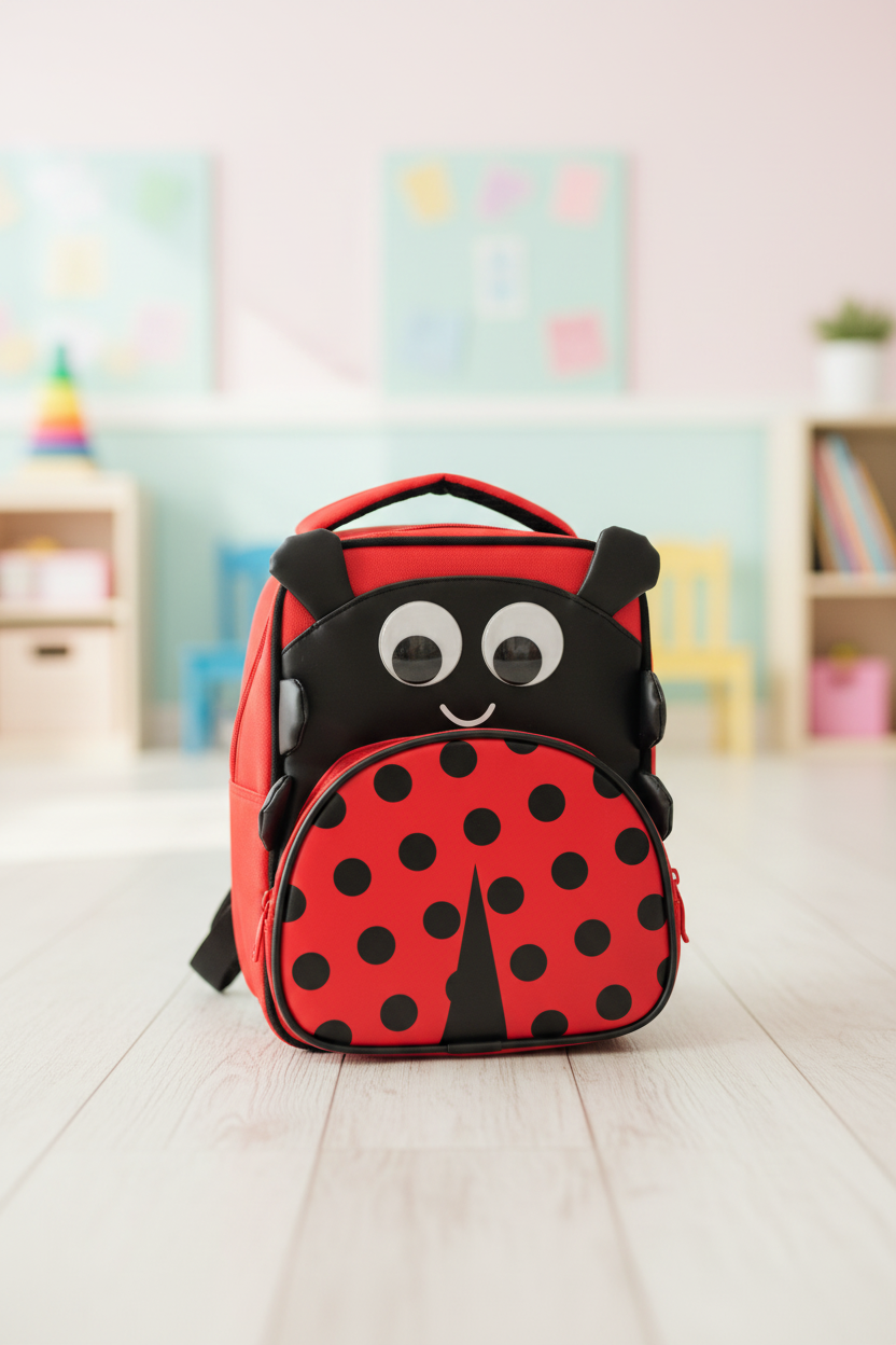 Harry Bear Ladybug Backpack. (Rs 300 advance)