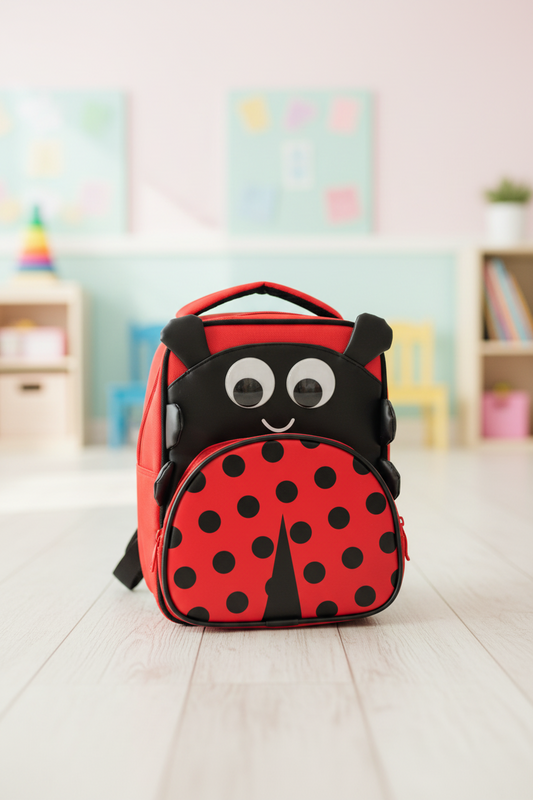 Harry Bear Ladybug Backpack. (Rs 300 advance)