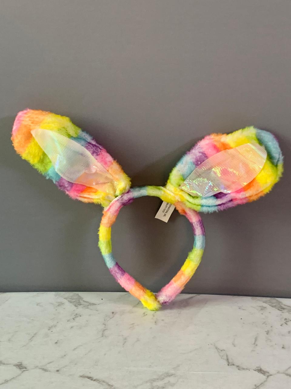 Lovisa Kids Fabric Fluffy Rainbow Bunny Ear Headband