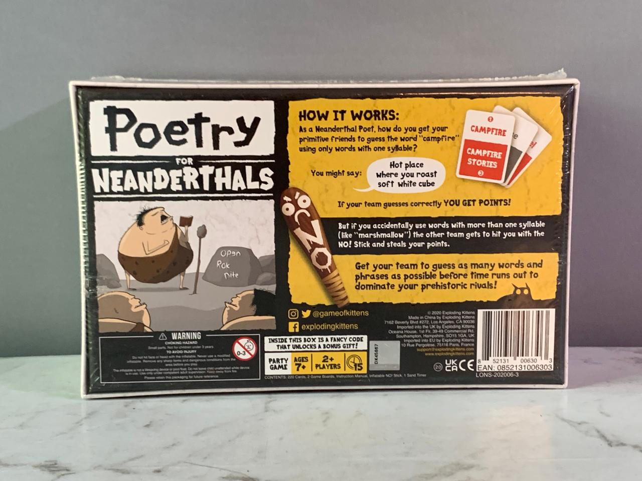 Poetry for Neanderthals by Exploding Kittens- word guessing game (new)