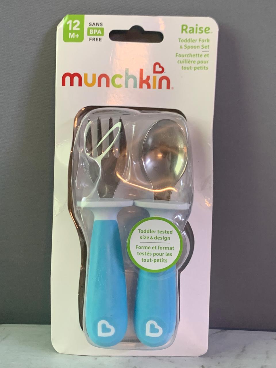 Munchkin Raise Toddler Fork and Spoon Set. (New)