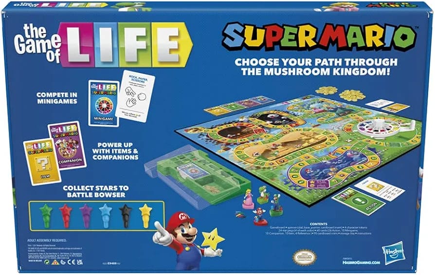 Hasbro Gaming The Game Of Life - Super Mario Edition Board Game.