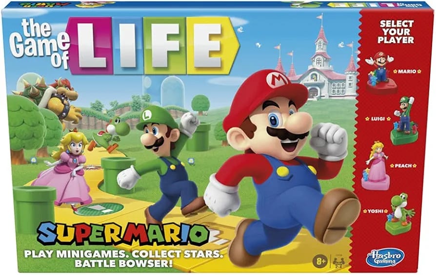 Hasbro Gaming The Game Of Life - Super Mario Edition Board Game.