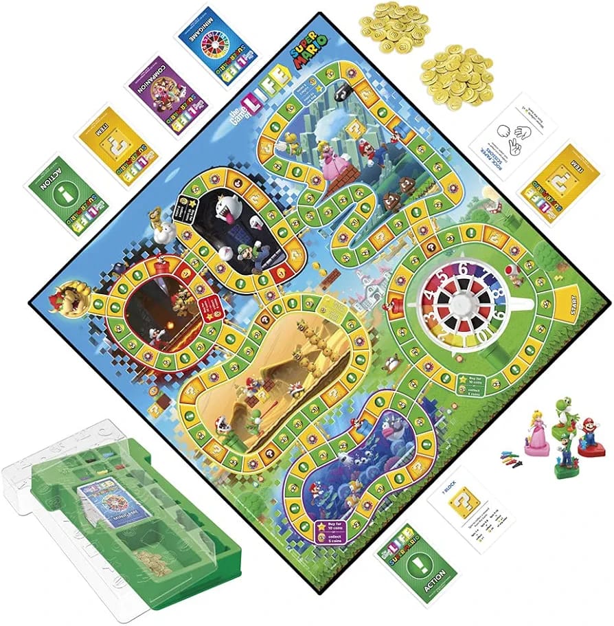 Hasbro Gaming The Game Of Life - Super Mario Edition Board Game.