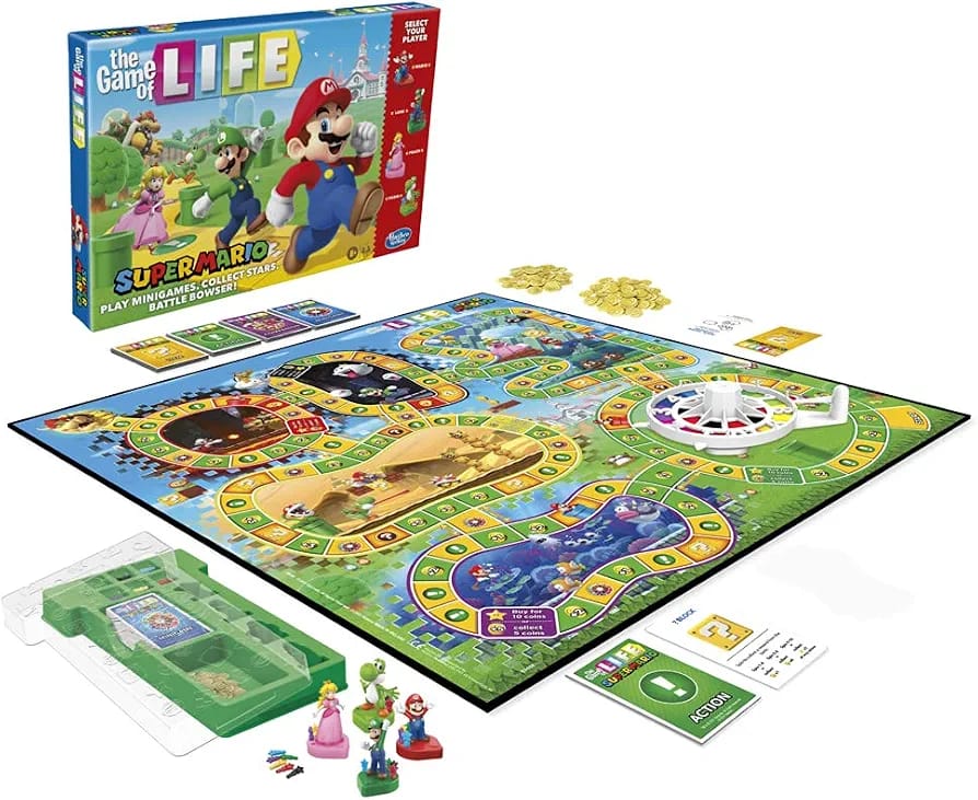 Hasbro Gaming The Game Of Life - Super Mario Edition Board Game.