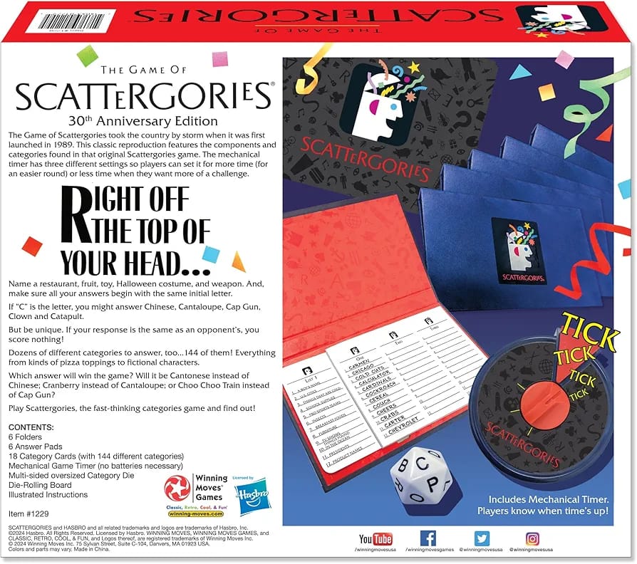 The Game of Scattergories.