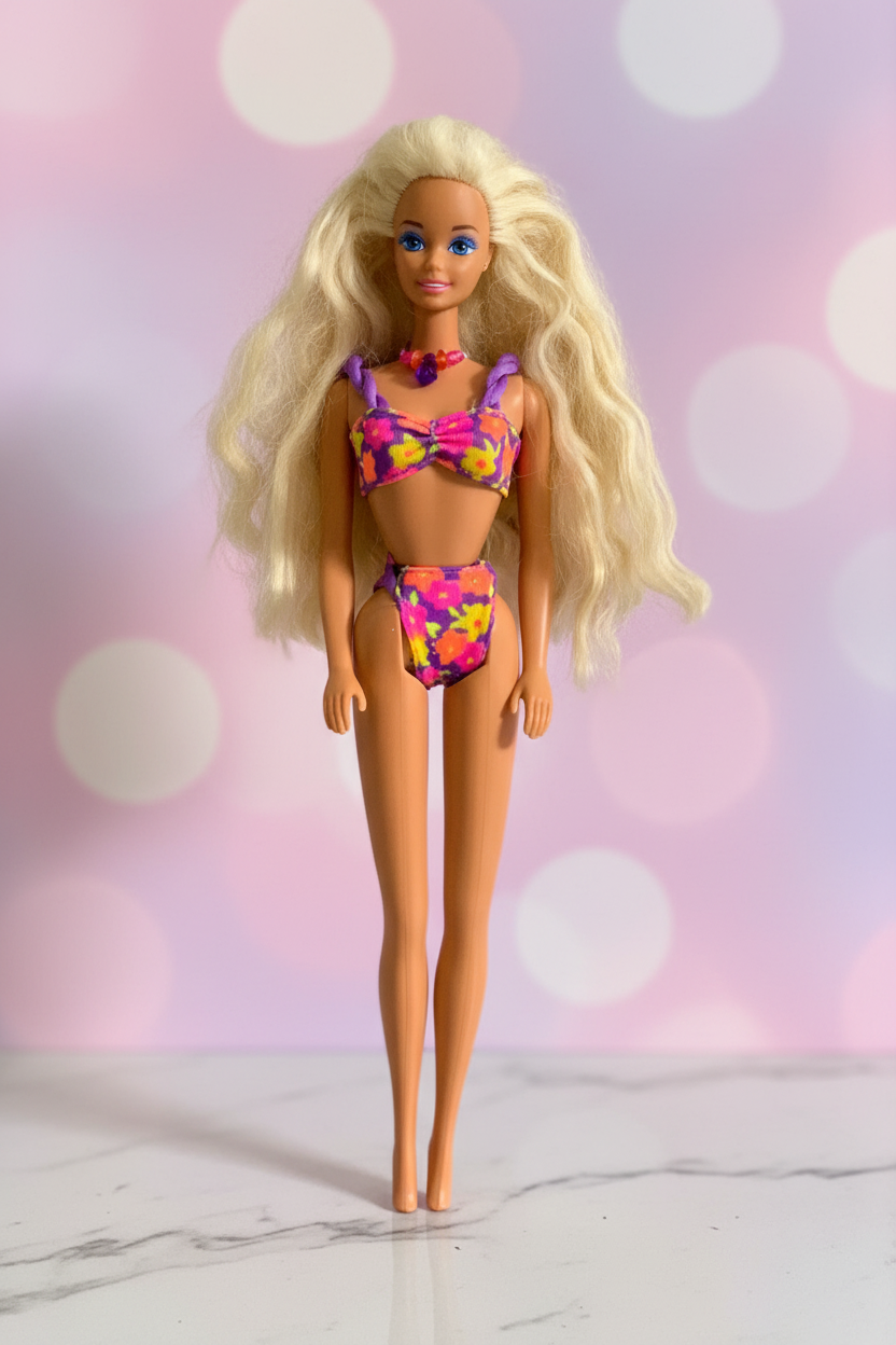 Vintage 1992 Glitter Beach Barbie Doll.