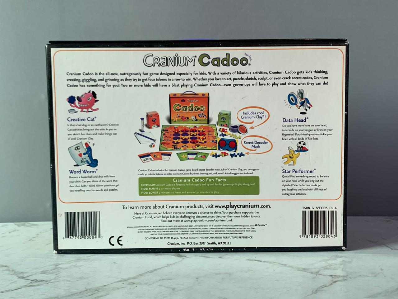 Winning Moves Cranium Cadoo Board Game.