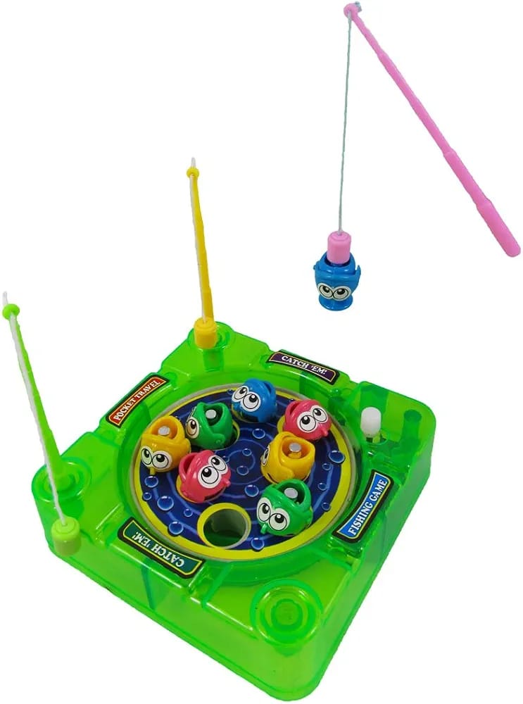 JA-RU Pocket Travel Wind Up Fishing Game. (New)