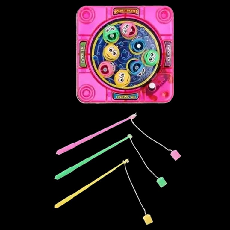 JA-RU Pocket Travel Wind Up Fishing Game. (New)