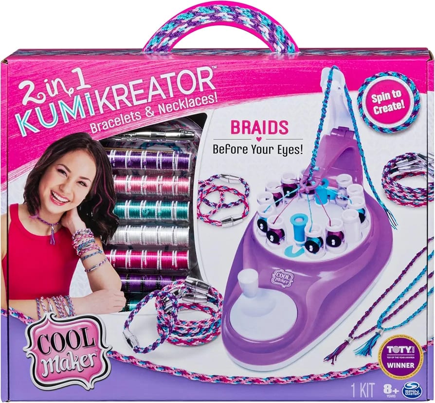 Cool Maker, 2-in-1 KumiKreator, Necklace and Friendship Bracelet Maker Activity Kit. (Rs 300 advance)