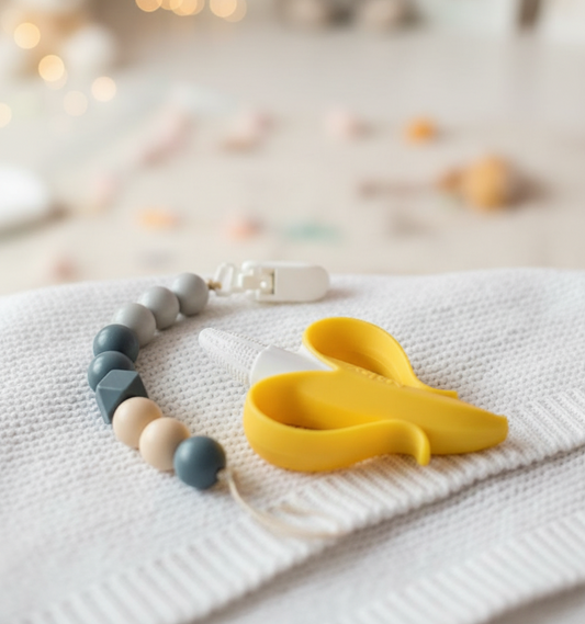 Nûby Nana Nubs Banana Silicone Massager Teether.