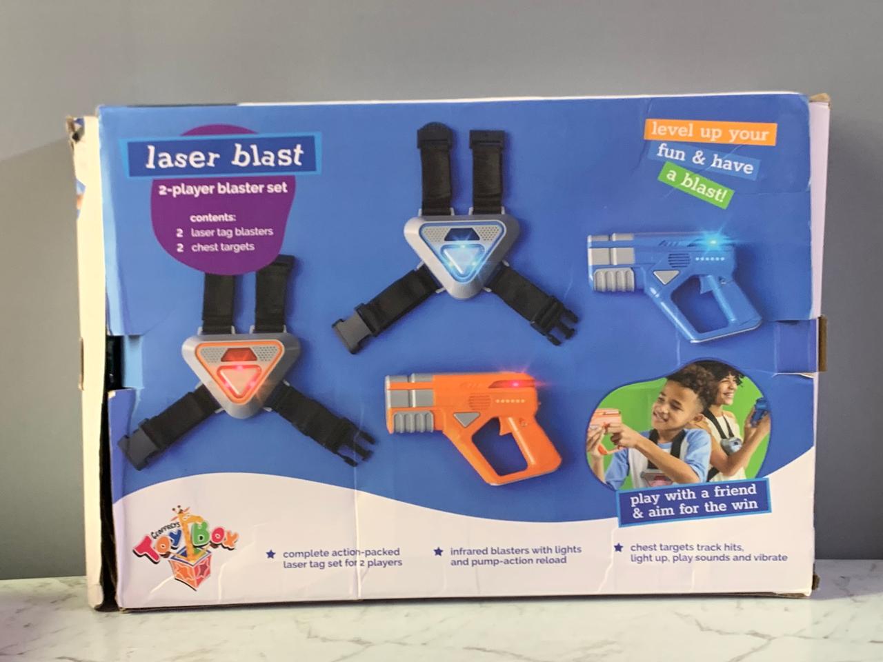 Geoffrey's Toy Box Laser Blast 2-Player Blaster Set (batteries covers missing) (Rs 350 advance)
