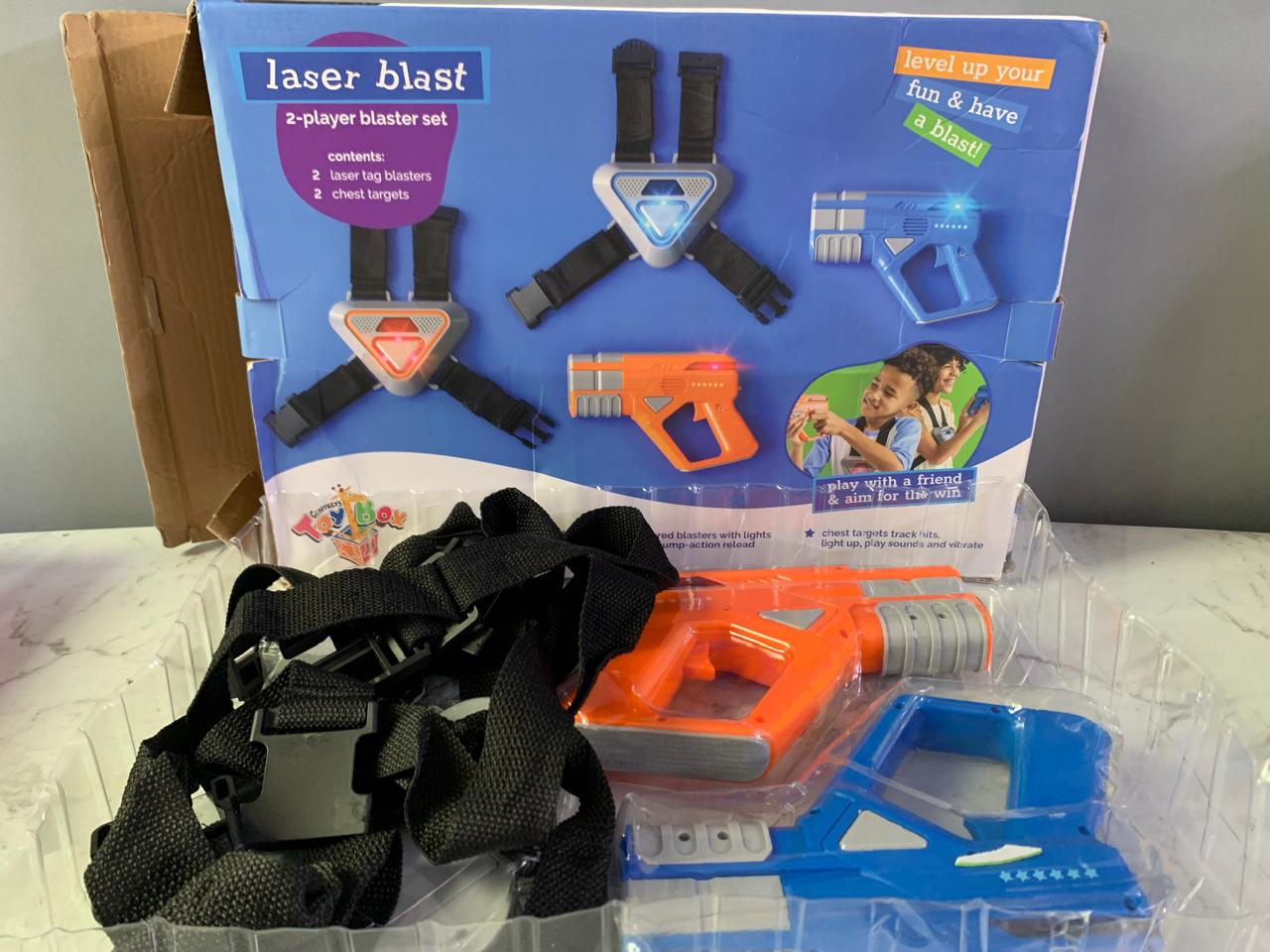 Geoffrey's Toy Box Laser Blast 2-Player Blaster Set (batteries covers missing) (Rs 350 advance)