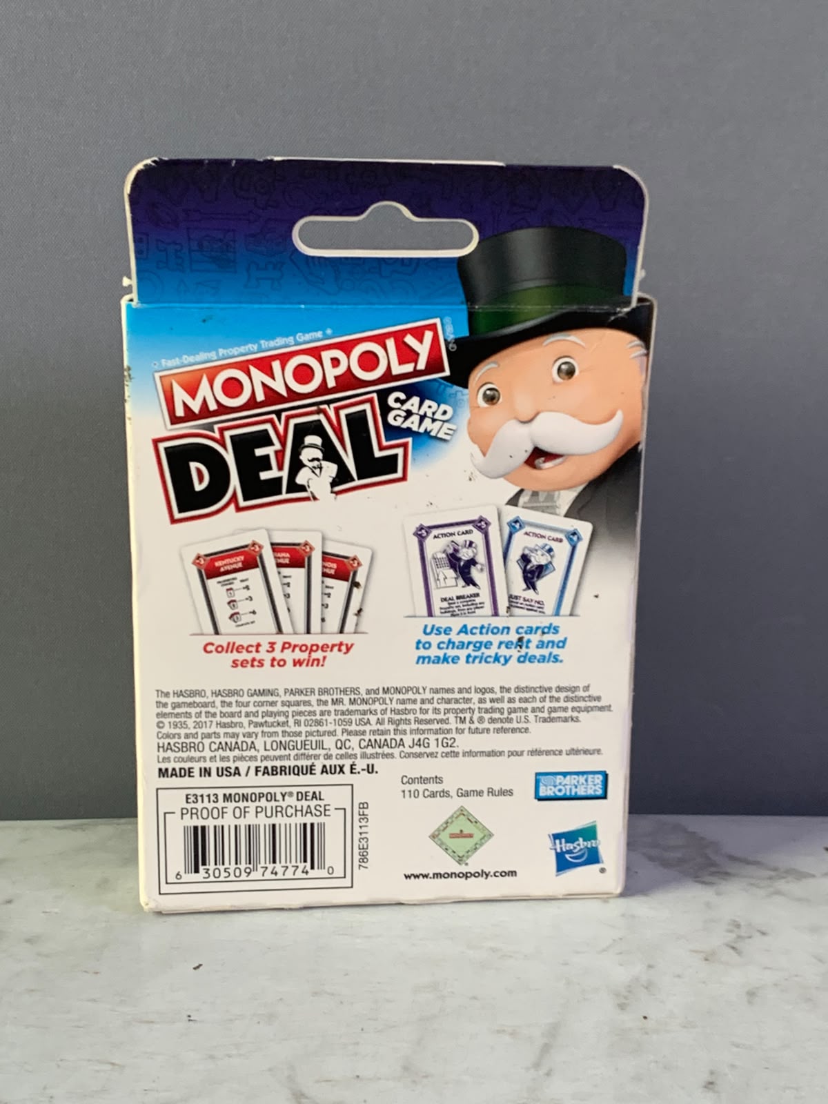 Hasbro Monopoly Deal Card Game.