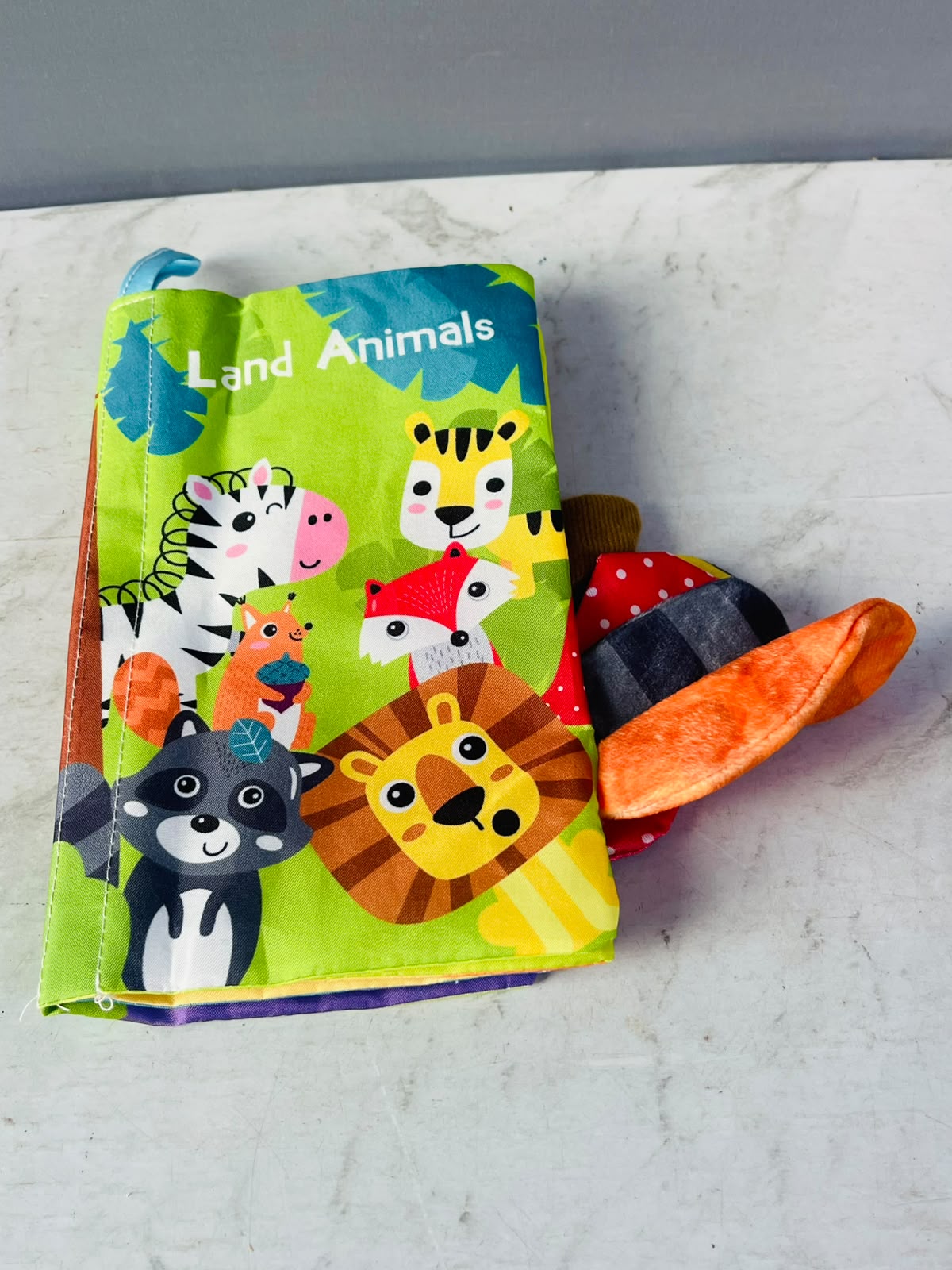 Land Animals Soft Baby Cloth Book.