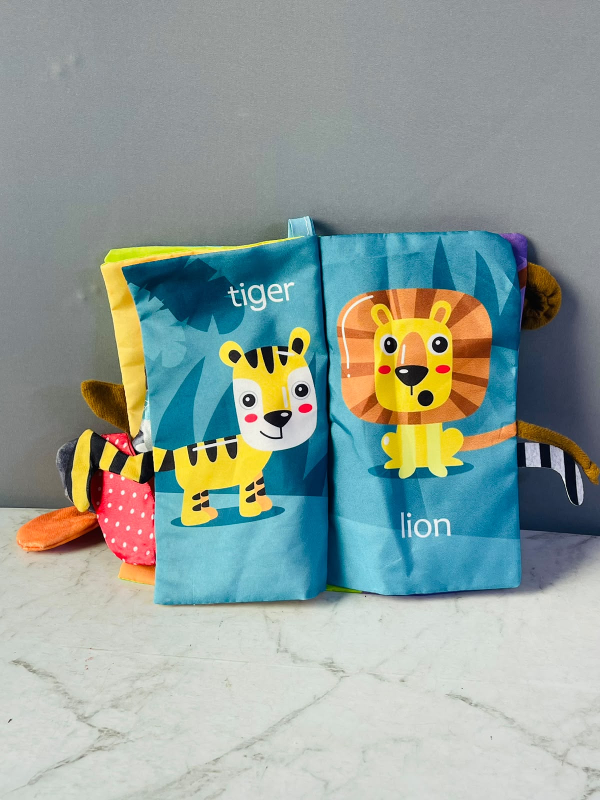 Land Animals Soft Baby Cloth Book.