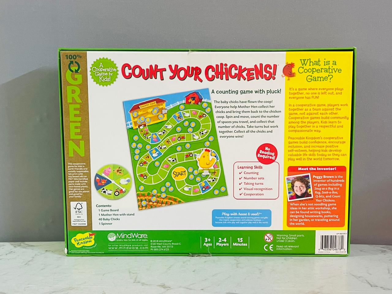 Peaceable Kingdom Count Your Chickens! Board Game. (Without hen stand) (Rs 300 advance)