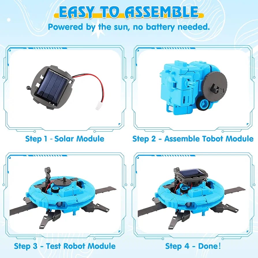6-in-1 Solar Space Fleet Building Kit.