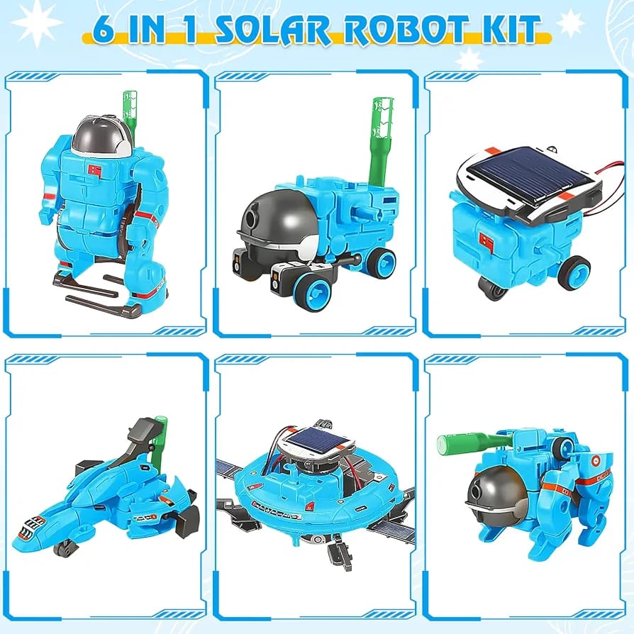 6-in-1 Solar Space Fleet Building Kit.