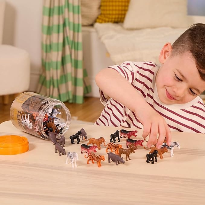 Terra By Battat Wild Animal Figurines Tube. (36 pieces)