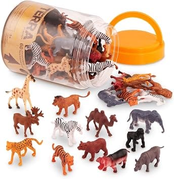 Terra By Battat Wild Animal Figurines Tube. (36 pieces)