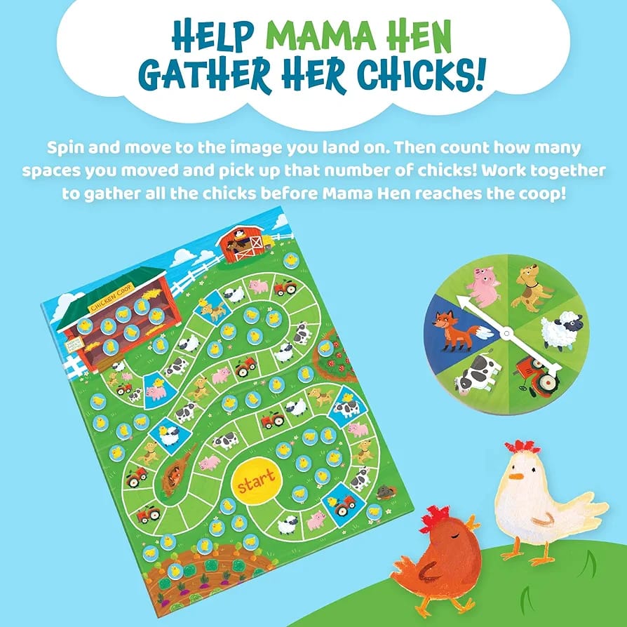 Peaceable Kingdom Count Your Chickens! Board Game. (Without hen stand) (Rs 300 advance)