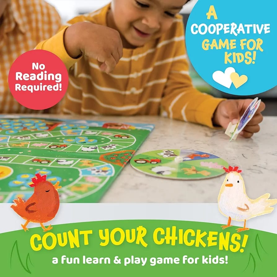 Peaceable Kingdom Count Your Chickens! Board Game. (Without hen stand) (Rs 300 advance)