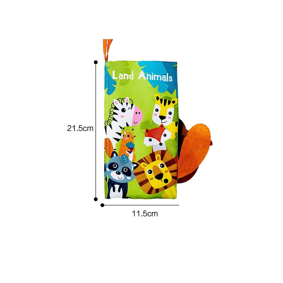 Land Animals Soft Baby Cloth Book.