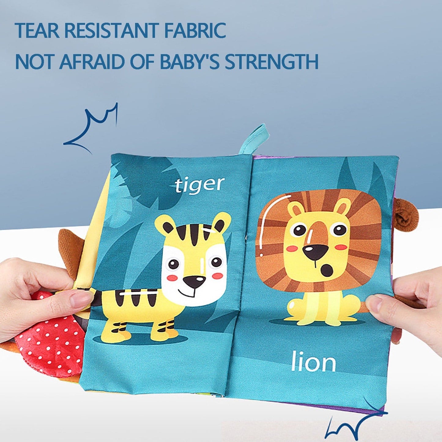 Land Animals Soft Baby Cloth Book.