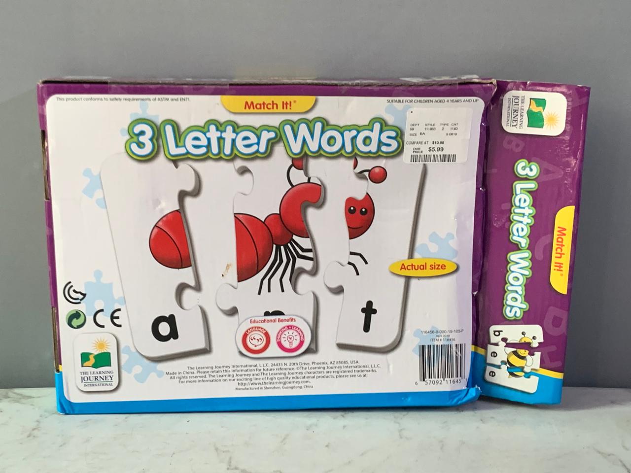 Match It! 3 Letter Words. (Rs 250 advance)