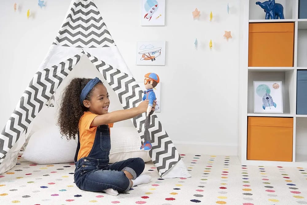 Blippi My Buddy 16-Inch Talking Plush Toy.