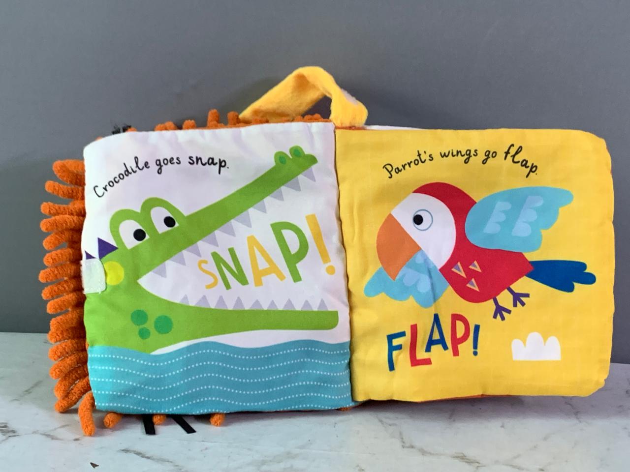 Sensory Snuggables Roar! Hand-Puppet Cloth Book.