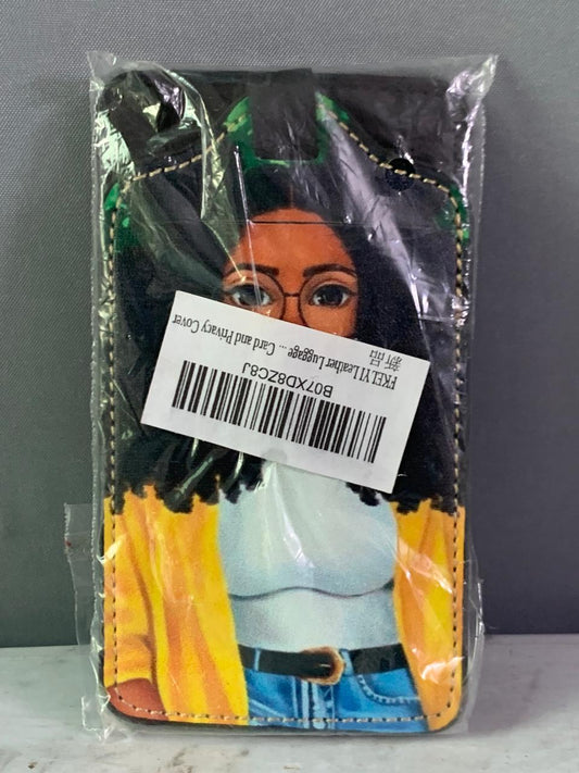 FKELYI Leather Luggage Tag And Privacy Cover.